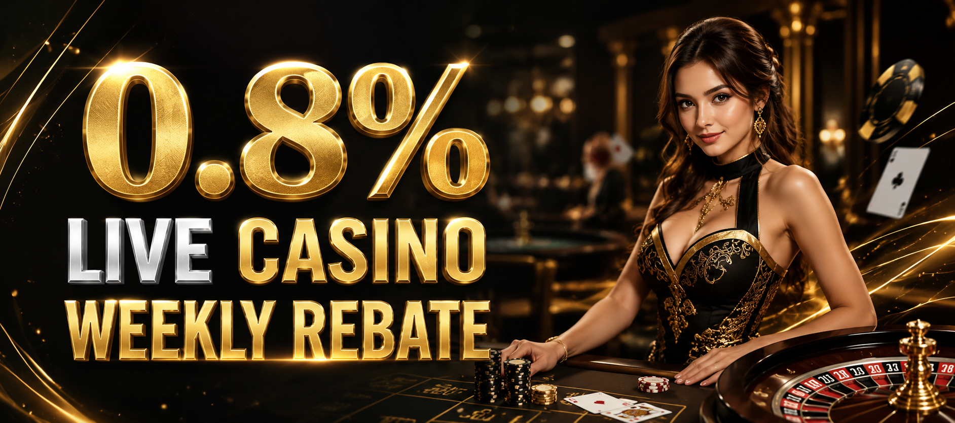 0.8% Live Casino Weekly Rebate